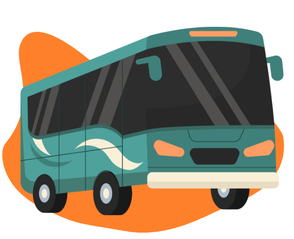 Ilustración de autobús verde Ilustración de un autobús de largas distancias de color verde