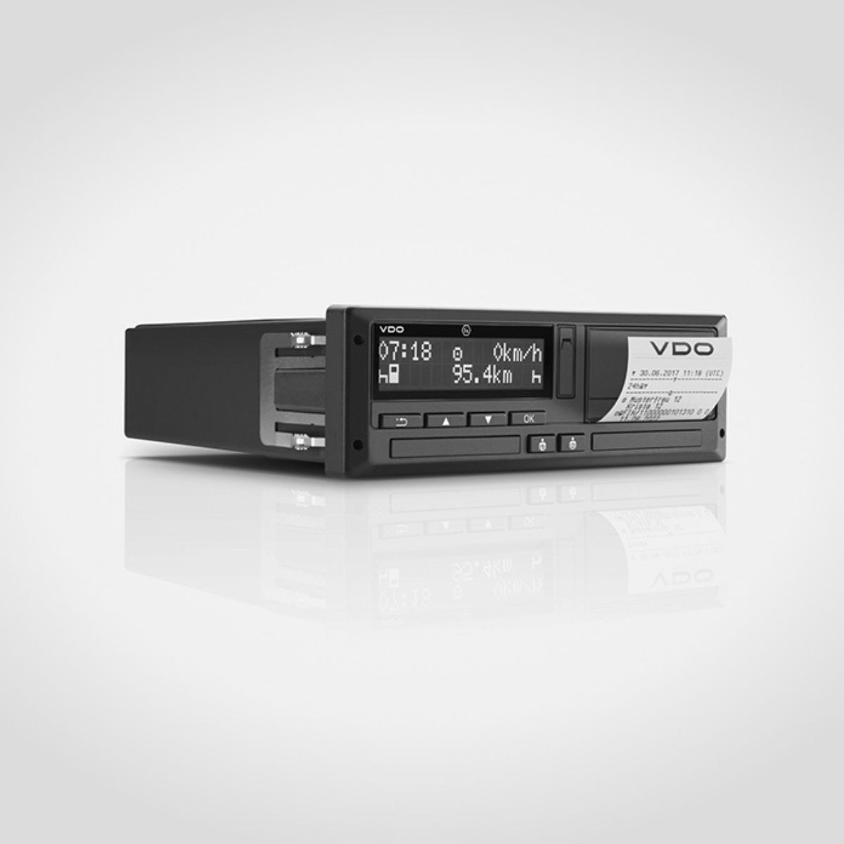 Imagen detallada de un tacógrafo digital